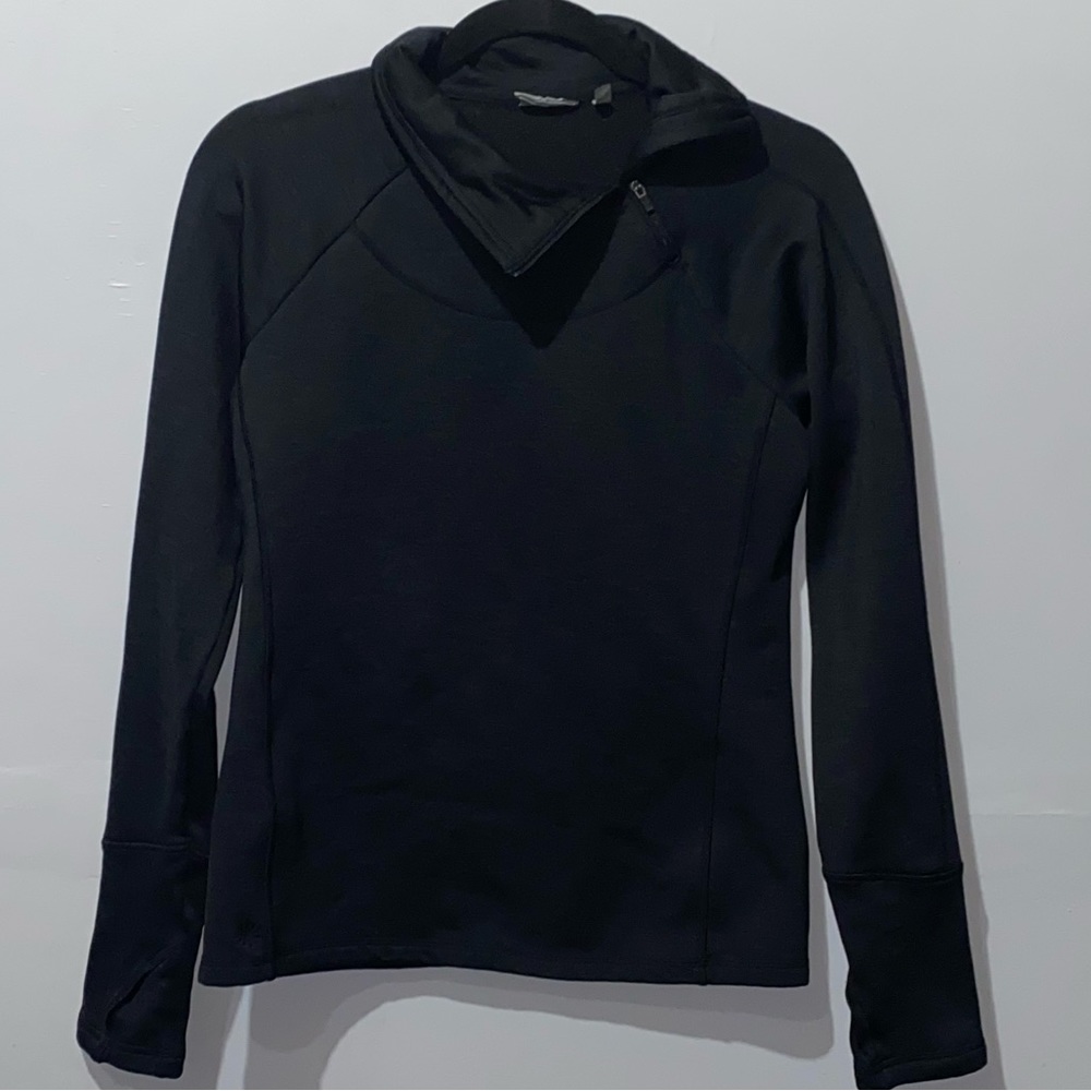 Athleta Rushcreek 1/4-Zip Fleece Sweatshirt - Black - Wmns Sz S